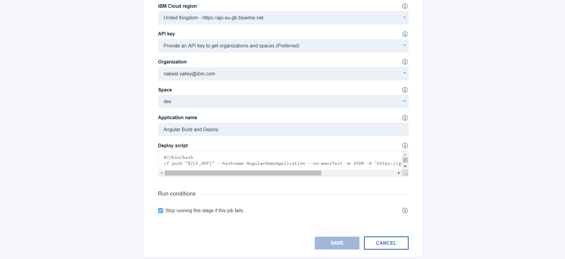 Deploy Script Configuration